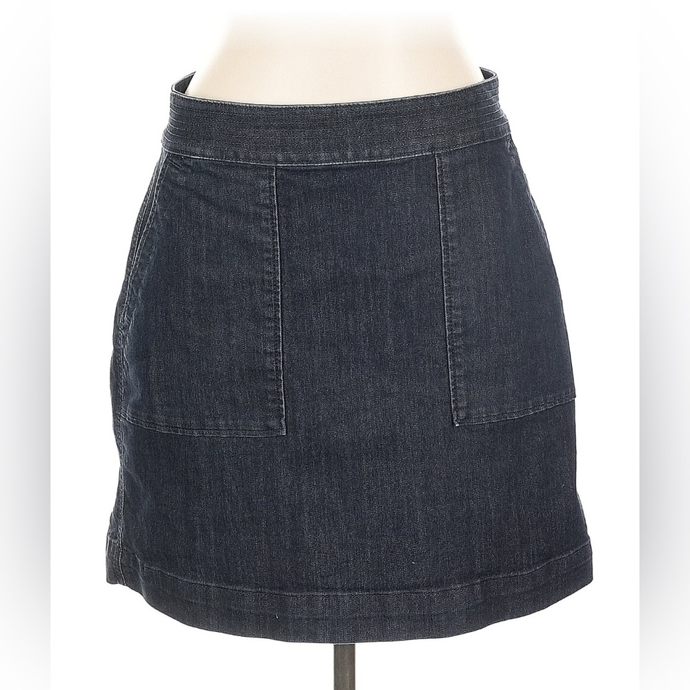LOFT Dark Blue Denim Mini Skirt size 8